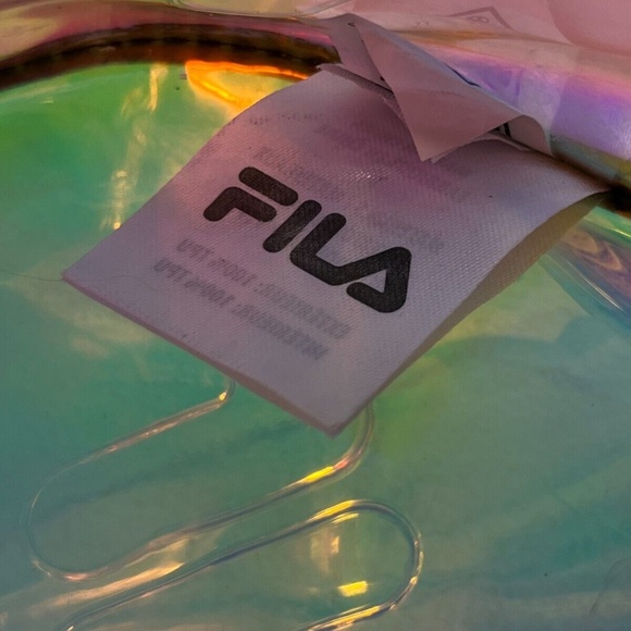 FILA Clear Iridescent Crossbody Sling Fanny/Waist Pack Belt Black Trim - Picture 4 of 10